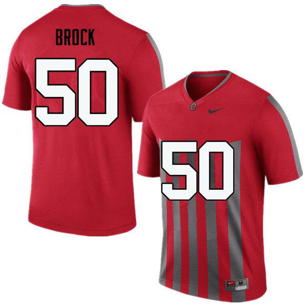 Ohio State Buckeyes #50 Nathan Brock Men Football Jersey Throwback OSU7748